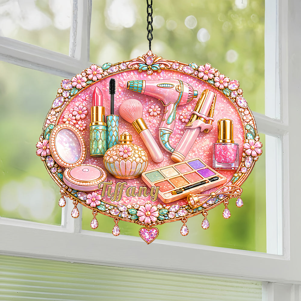 Personalized Makeup Window Hanging Suncatcher - Gifts For Makeup Lovers-Myprintsy