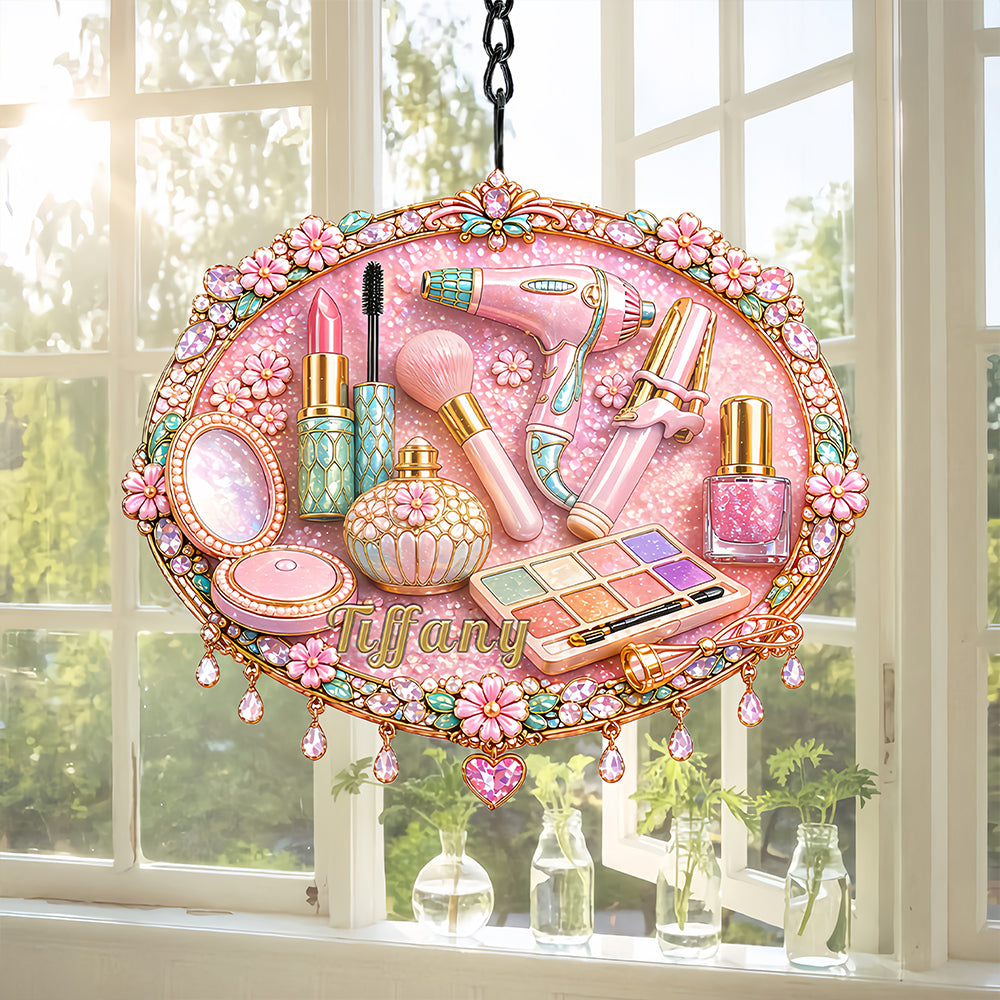 Personalized Makeup Window Hanging Suncatcher - Gifts For Makeup Lovers-Myprintsy