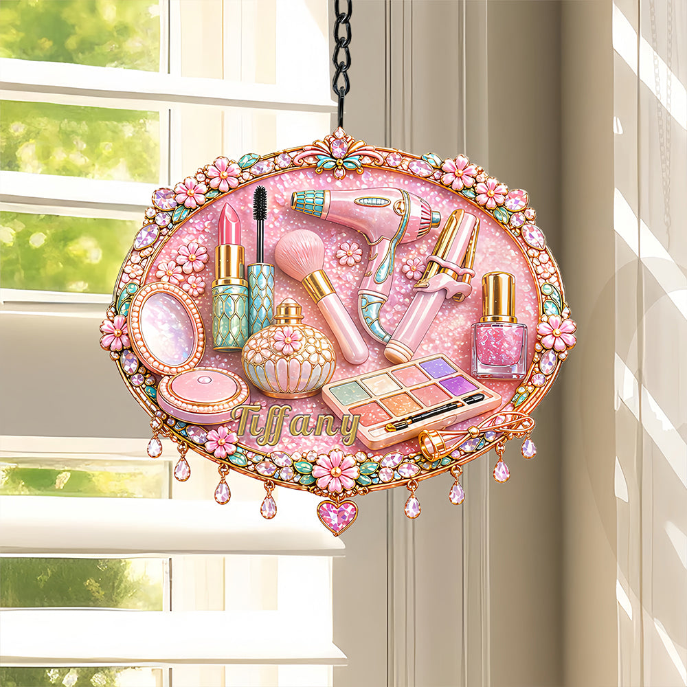 Personalized Makeup Window Hanging Suncatcher - Gifts For Makeup Lovers-Myprintsy