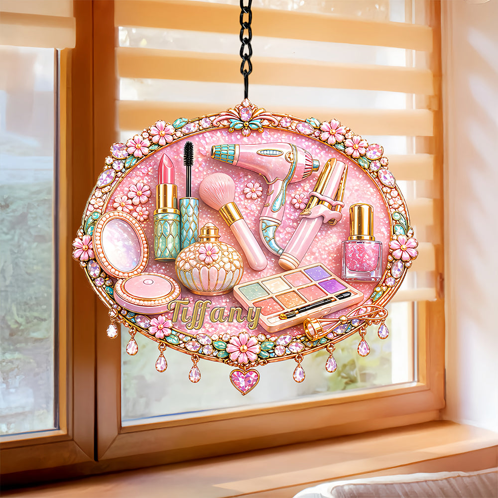 Personalized Makeup Window Hanging Suncatcher - Gifts For Makeup Lovers-Myprintsy