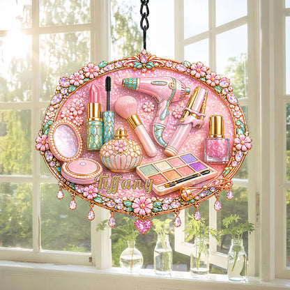 Personalized Makeup Window Hanging Suncatcher - Gifts For Makeup Lovers-Myprintsy
