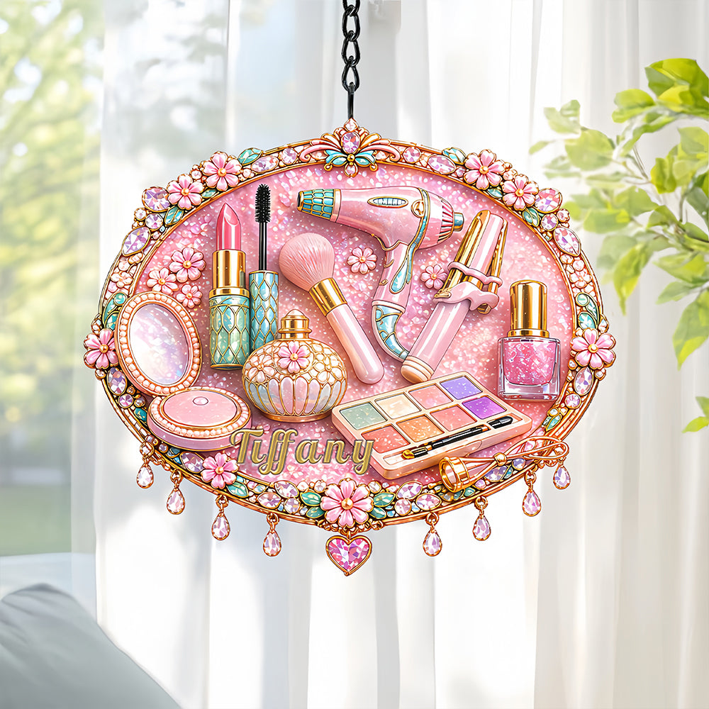 Personalized Makeup Window Hanging Suncatcher - Gifts For Makeup Lovers-Myprintsy