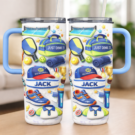 Personalized Pickleball Water Bottle - Pickleball Gift For Him-Myprintsy