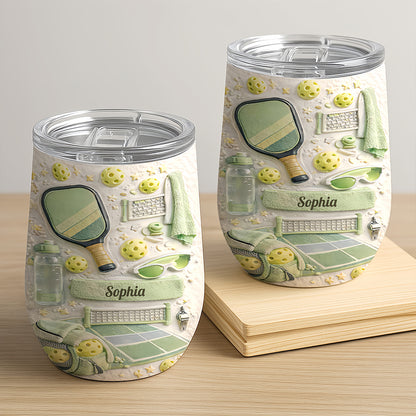 Personalized Pickleball Wine Tumbler - Gifts For Pickleball Players-Myprintsy