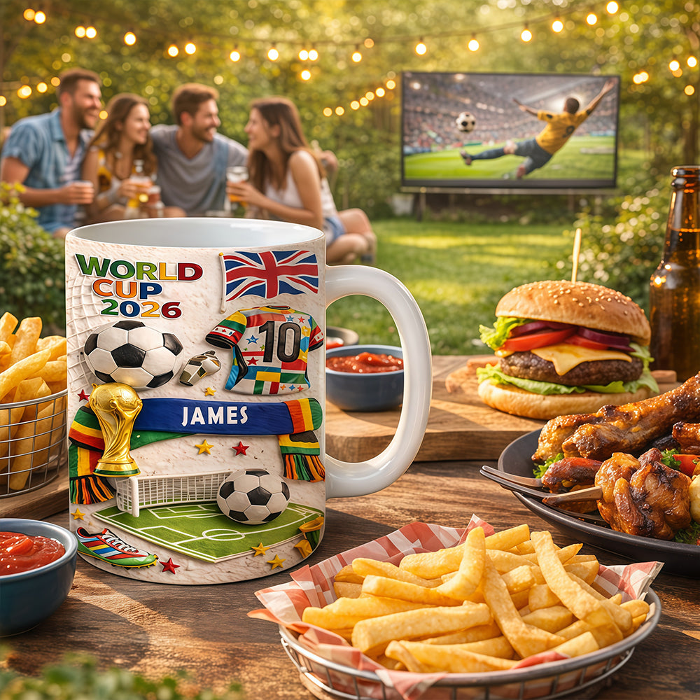 Personalized World Cup 2026 Football Mug - Best Football Gifts for Men & Fans-Myprintsy