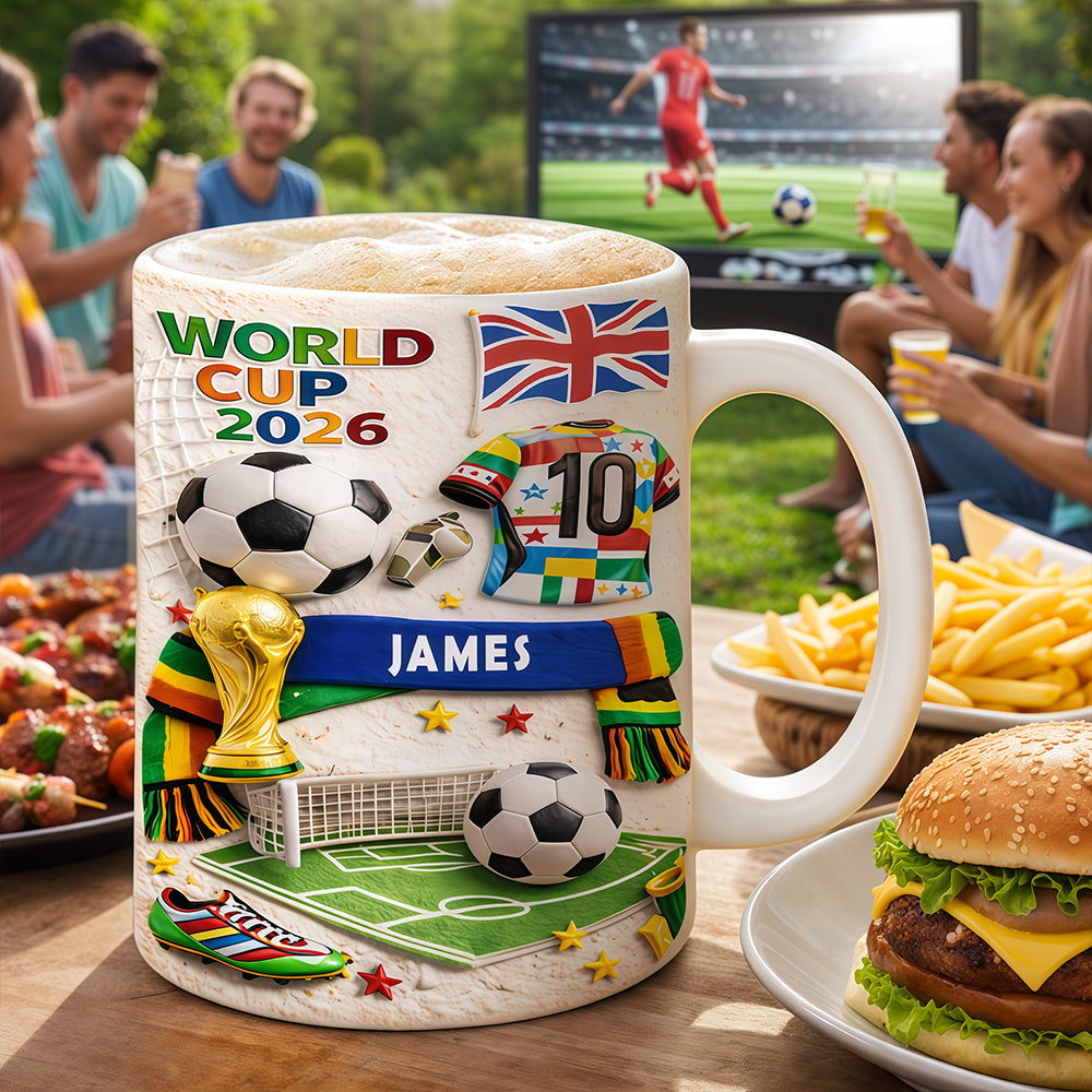 Personalized World Cup 2026 Football Mug - Best Football Gifts for Men & Fans-Myprintsy