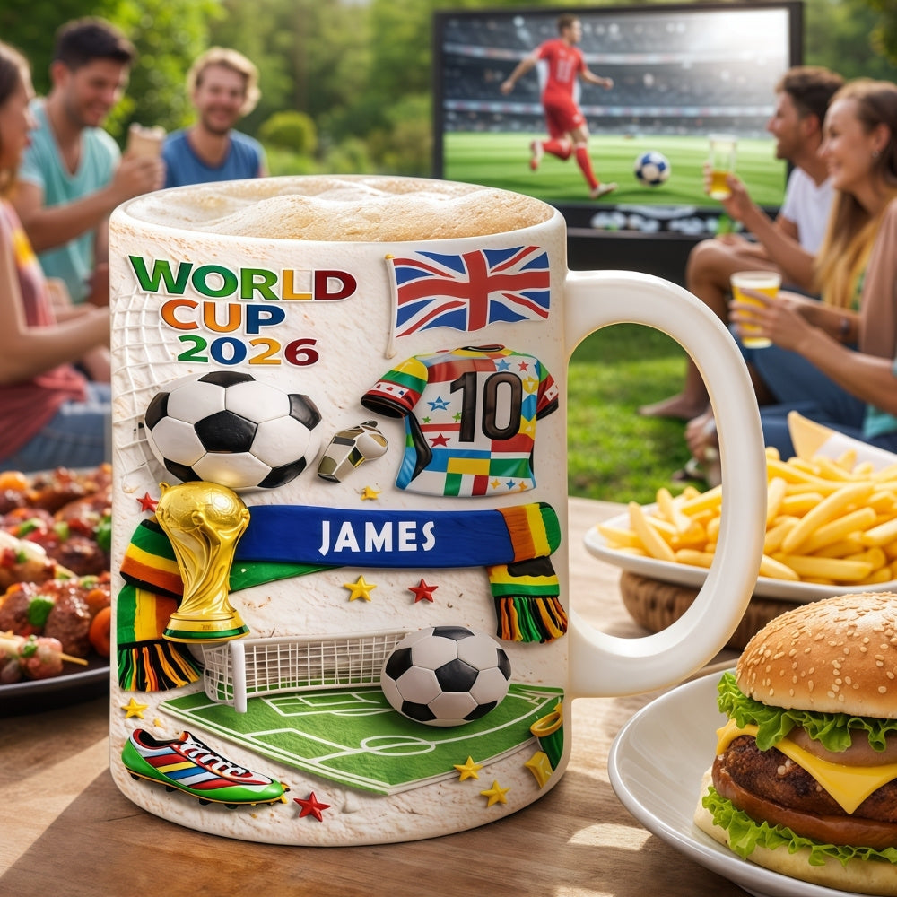 Personalized World Cup 2026 Football Mug - Best Football Gifts for Men & Fans-Myprintsy