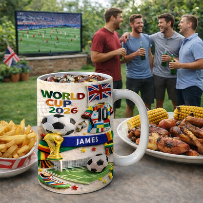 Personalized World Cup 2026 Football Mug - Best Football Gifts for Men & Fans-Myprintsy