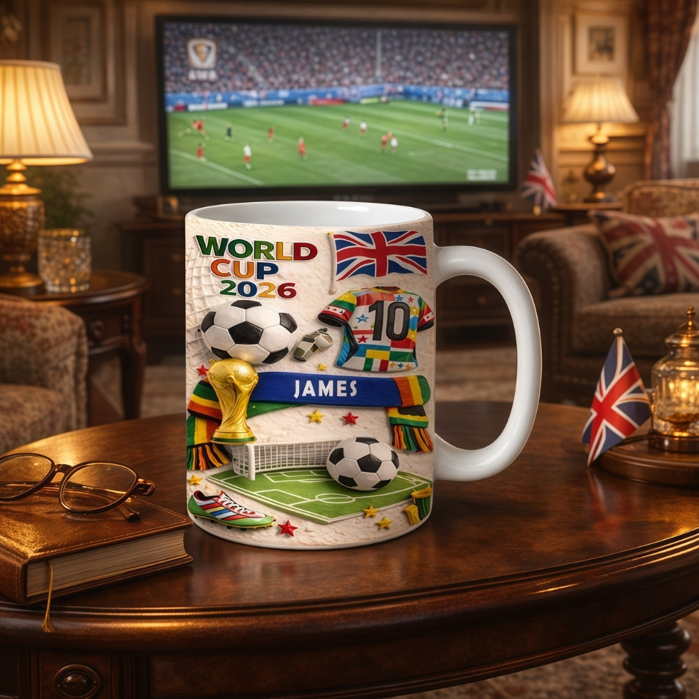 Personalized World Cup 2026 Football Mug - Best Football Gifts for Men & Fans-Myprintsy