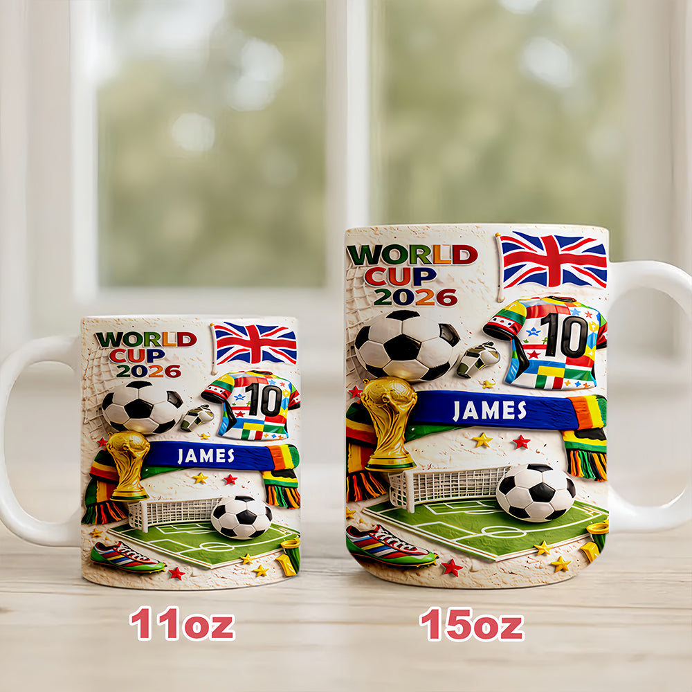 Personalized World Cup 2026 Football Mug - Best Football Gifts for Men & Fans-Myprintsy