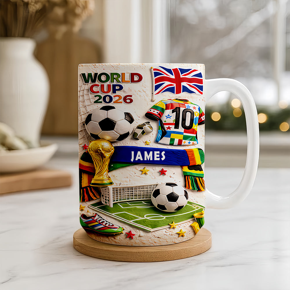 Personalized World Cup 2026 Football Mug - Best Football Gifts for Men & Fans-Myprintsy