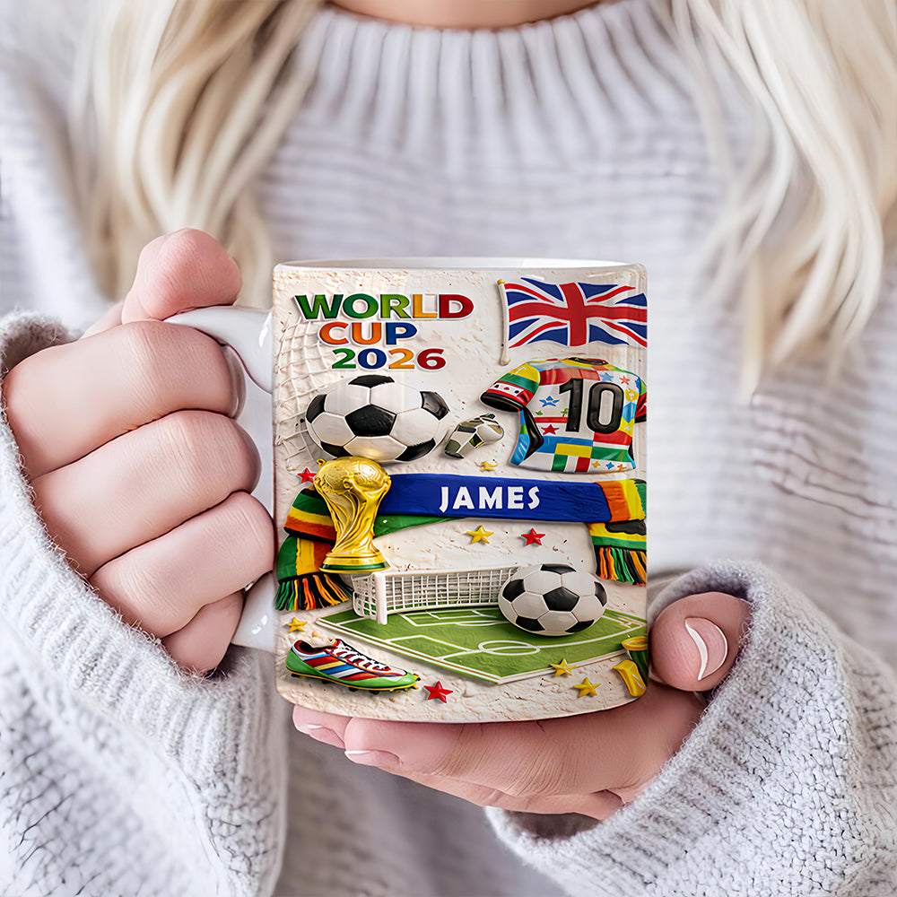 Personalized World Cup 2026 Football Mug - Best Football Gifts for Men & Fans-Myprintsy
