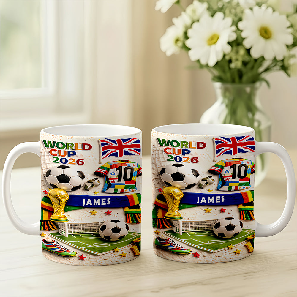 Personalized World Cup 2026 Football Mug - Best Football Gifts for Men & Fans-Myprintsy