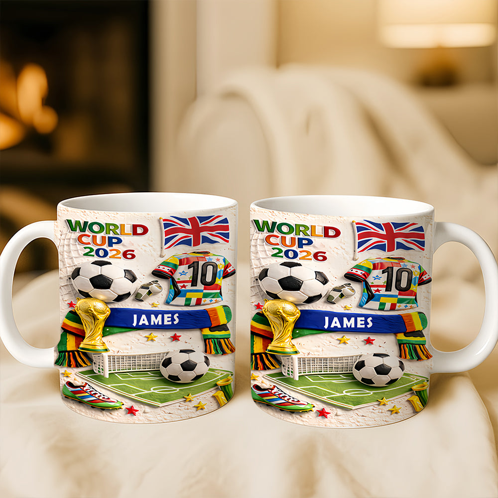 Personalized World Cup 2026 Football Mug - Best Football Gifts for Men & Fans-Myprintsy