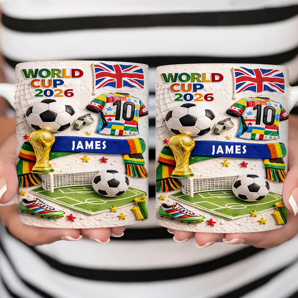 Personalized World Cup 2026 Football Mug - Best Football Gifts for Men & Fans-Myprintsy