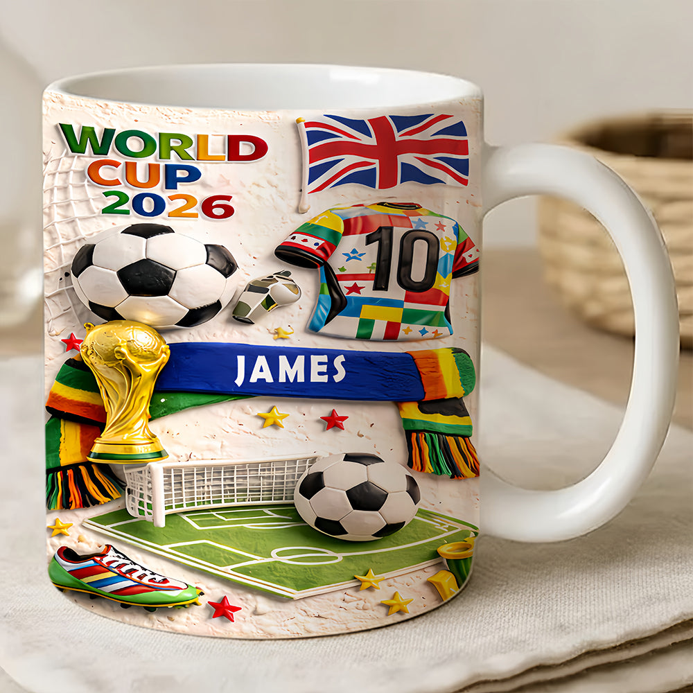 Personalized World Cup 2026 Football Mug - Best Football Gifts for Men & Fans-Myprintsy