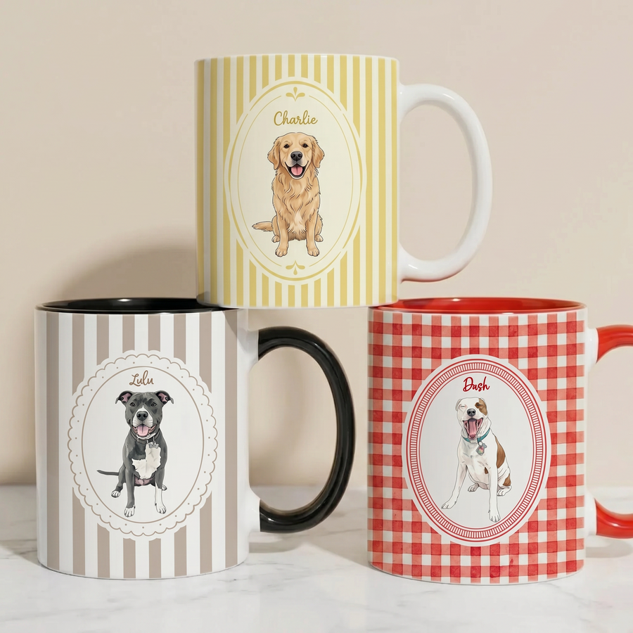 Pet Portrait - Personalized Watercolor Mug - Gift for Dog & Cat Lovers-Myprintsy