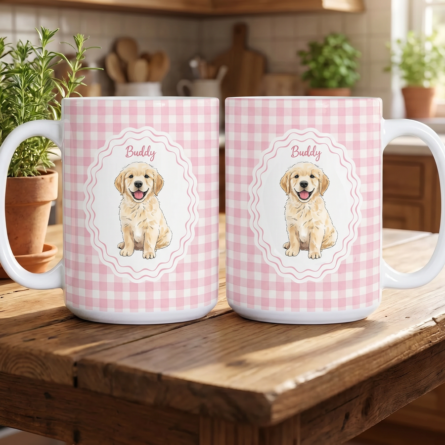 Pet Portrait - Personalized Watercolor Mug - Gift for Dog & Cat Lovers-Myprintsy