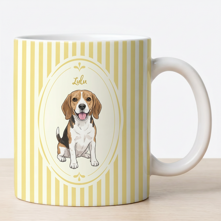 Pet Portrait - Personalized Watercolor Mug - Gift for Dog & Cat Lovers-Myprintsy