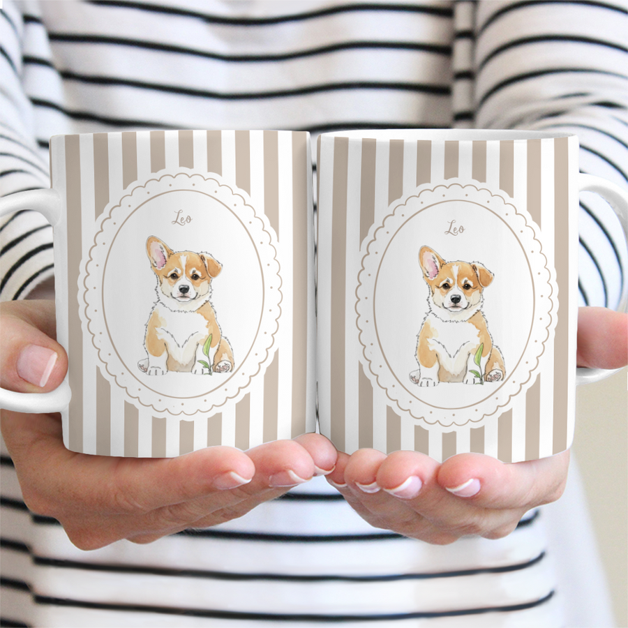 Pet Portrait - Personalized Watercolor Mug - Gift for Dog & Cat Lovers-Myprintsy