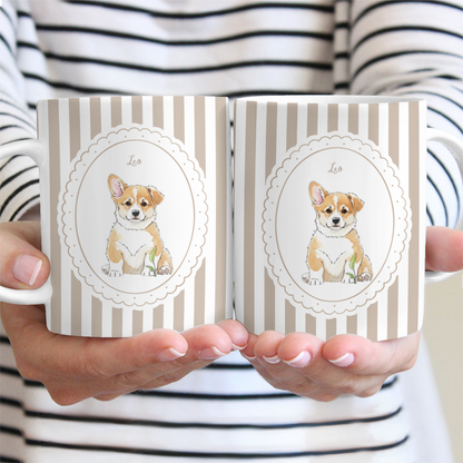 Pet Portrait - Personalized Watercolor Mug - Gift for Dog & Cat Lovers-Myprintsy