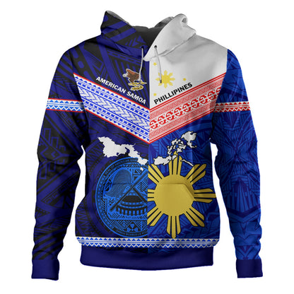 Philippines And American Samoa Hoodie - Mix Country Polynesian Tribal Style-Myprintsy