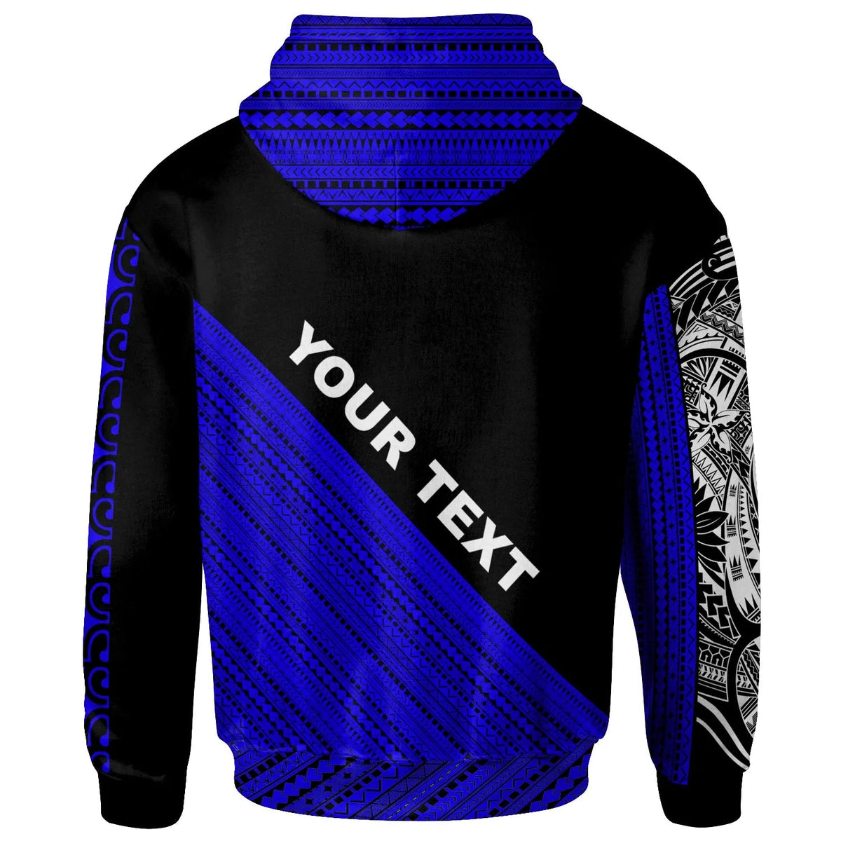 Philippines Custom Personalised Hoodie - Diagonal Pattern Dark Blue-Myprintsy