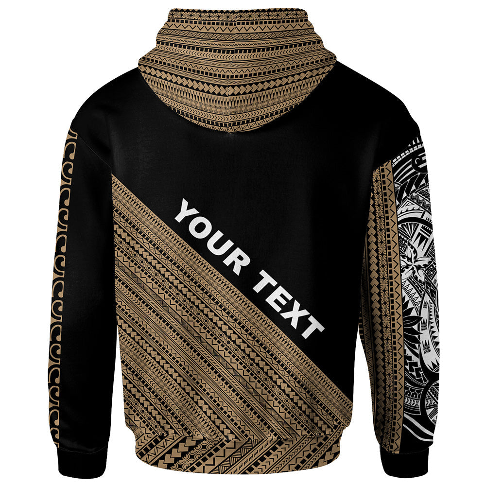 Philippines Custom Personalised Hoodie - Diagonal Pattern Gold-Myprintsy