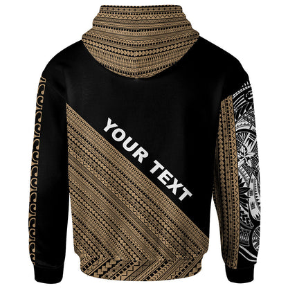 Philippines Custom Personalised Hoodie - Diagonal Pattern Gold-Myprintsy