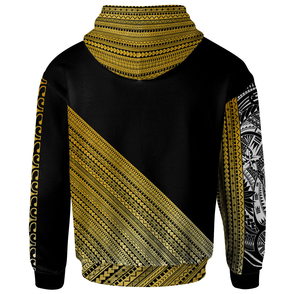 Philippines Custom Personalised Hoodie - Diagonal Pattern Gold-Myprintsy
