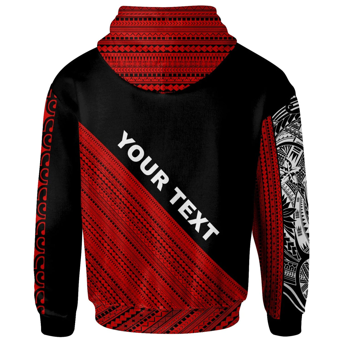Philippines Custom Personalised Hoodie - Diagonal Pattern Red-Myprintsy