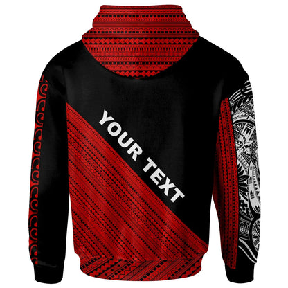 Philippines Custom Personalised Hoodie - Diagonal Pattern Red-Myprintsy