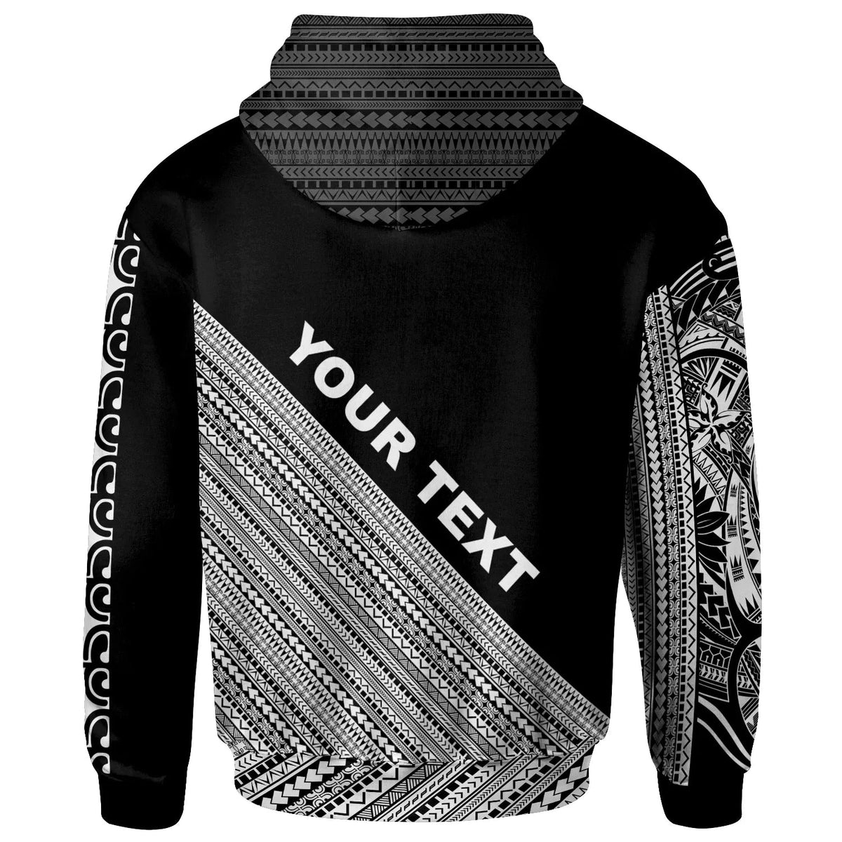 Philippines Custom Personalised Hoodie - Diagonal Pattern White-Myprintsy