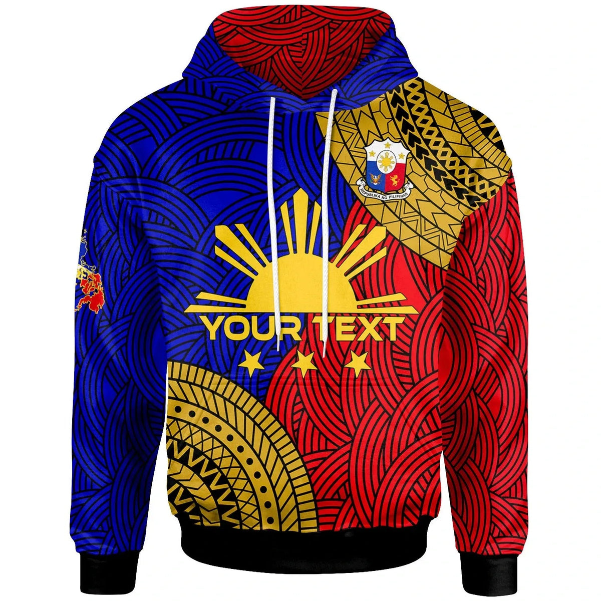 Philippines Custom Personalised Hoodie - Philippines Pride-Myprintsy