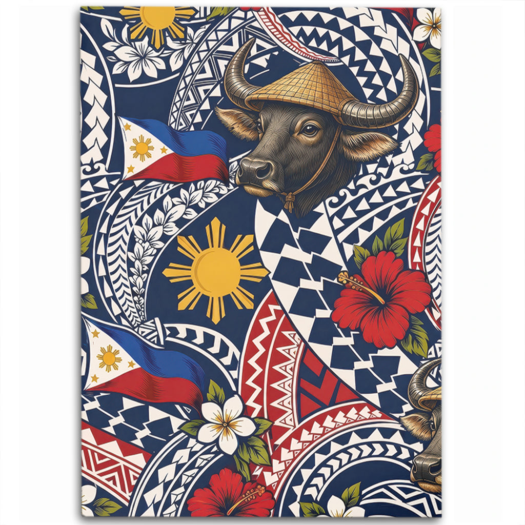Philippines Filipinos Area Rug Carabao Sun Flag Floral Tribal Style-Myprintsy