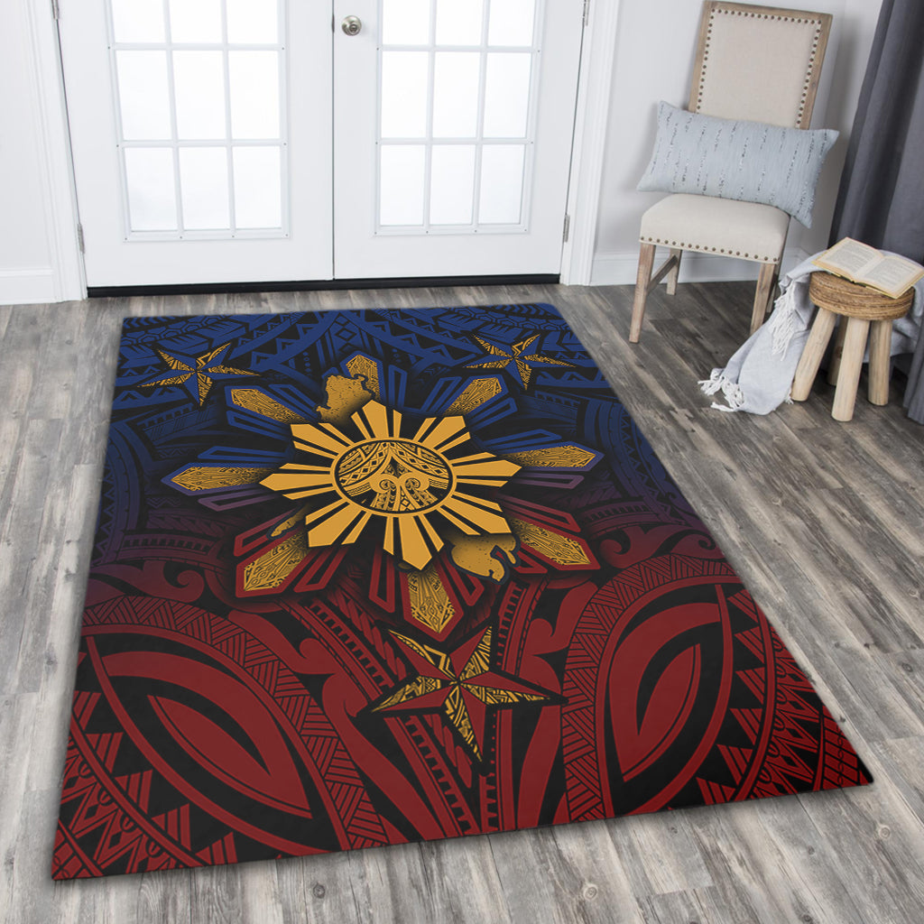 Philippines Filipinos Area Rug Golden Sun Islands Tribal Style-Myprintsy