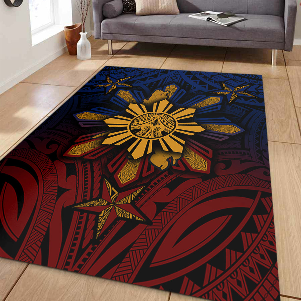 Philippines Filipinos Area Rug Golden Sun Islands Tribal Style-Myprintsy