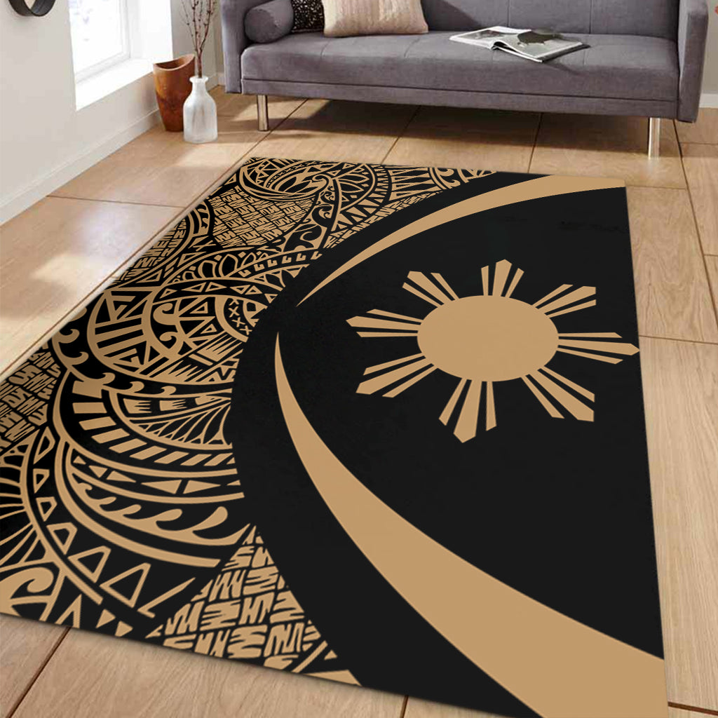 Philippines Filipinos Area Rug Lauhala Gold Circle Style-Myprintsy