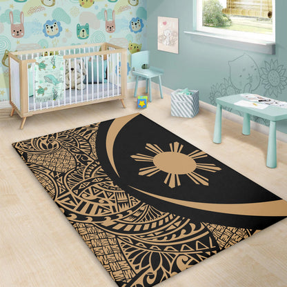 Philippines Filipinos Area Rug Lauhala Gold Circle Style-Myprintsy