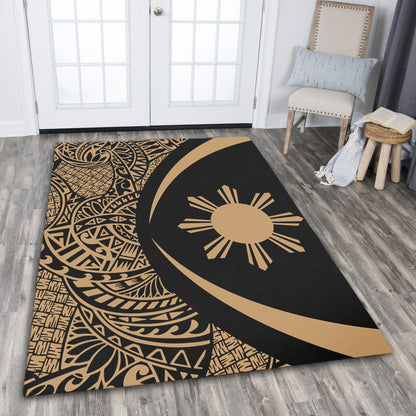 Philippines Filipinos Area Rug Lauhala Gold Circle Style-Myprintsy