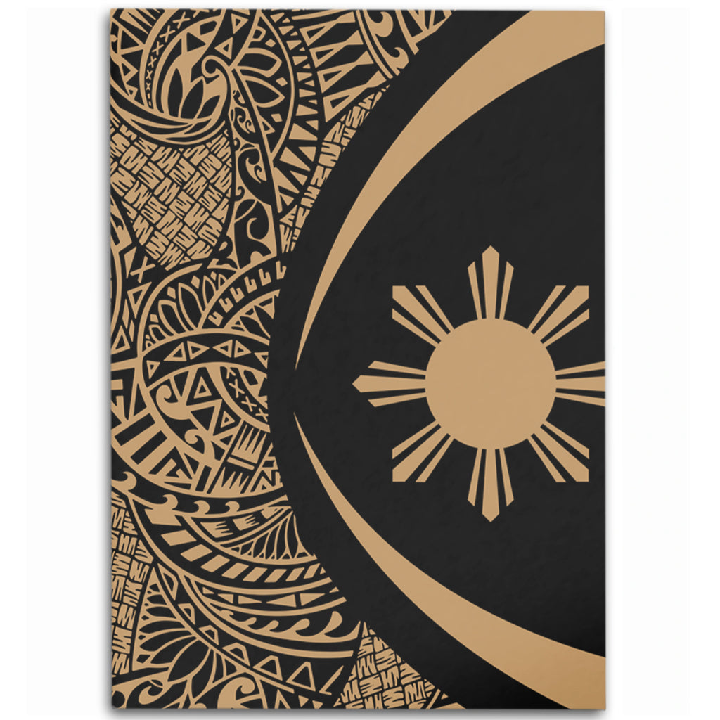 Philippines Filipinos Area Rug Lauhala Gold Circle Style-Myprintsy