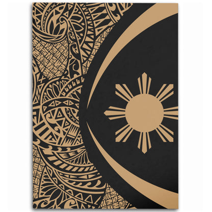 Philippines Filipinos Area Rug Lauhala Gold Circle Style-Myprintsy