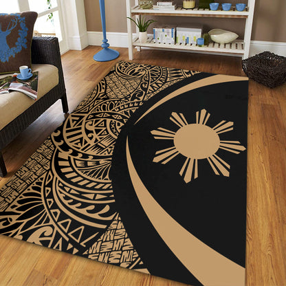 Philippines Filipinos Area Rug Lauhala Gold Circle Style-Myprintsy