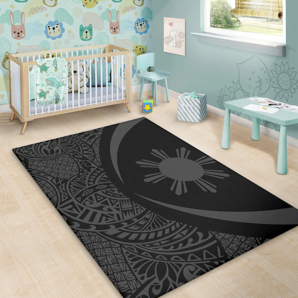 Philippines Filipinos Area Rug Lauhala Gray Circle Style-Myprintsy