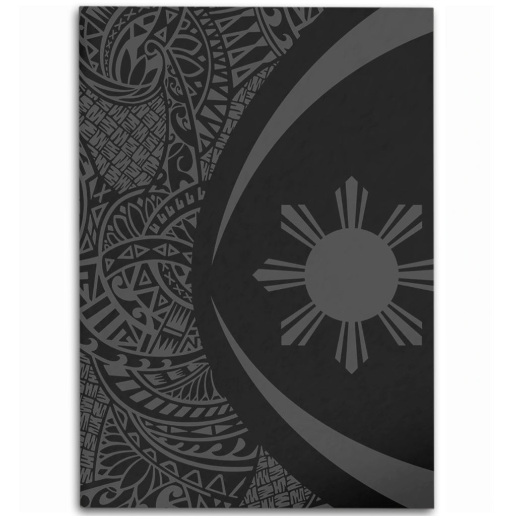 Philippines Filipinos Area Rug Lauhala Gray Circle Style-Myprintsy
