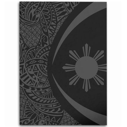 Philippines Filipinos Area Rug Lauhala Gray Circle Style-Myprintsy