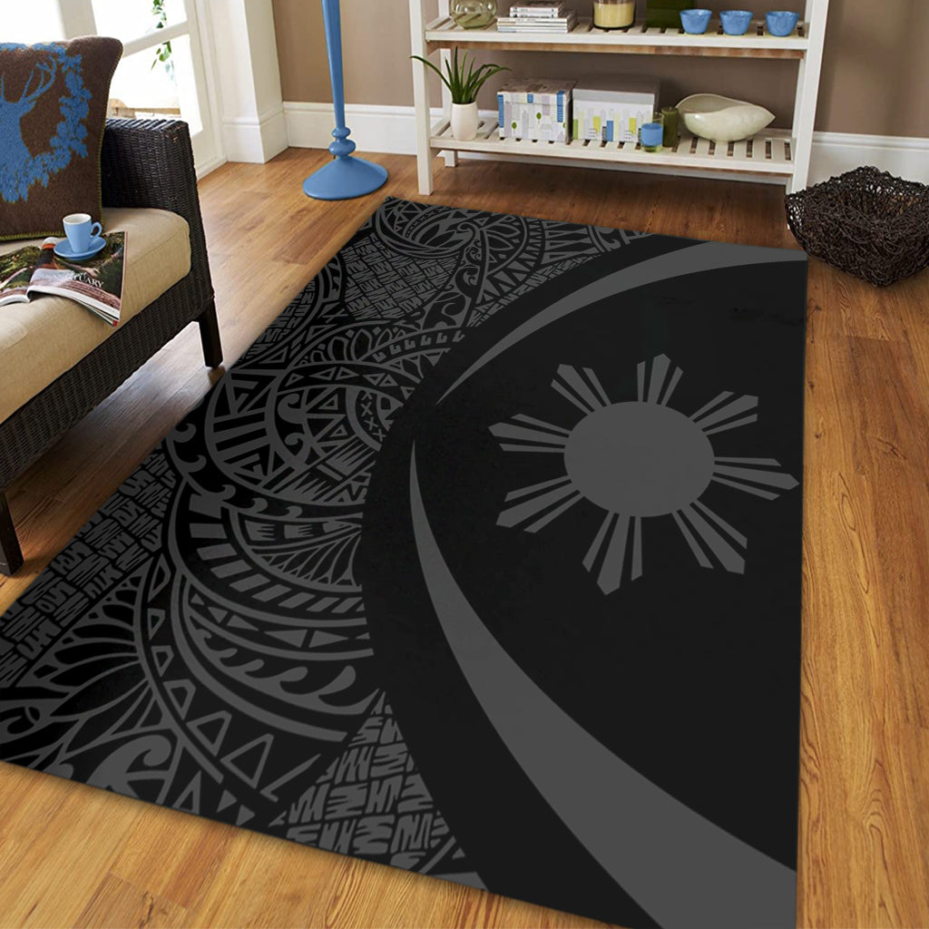 Philippines Filipinos Area Rug Lauhala Gray Circle Style-Myprintsy