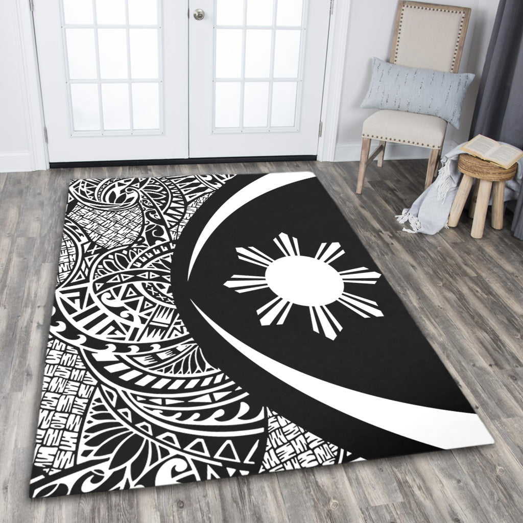 Philippines Filipinos Area Rug Lauhala White Circle Style-Myprintsy