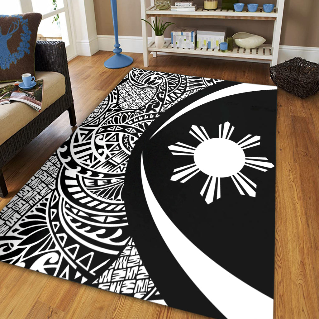 Philippines Filipinos Area Rug Lauhala White Circle Style-Myprintsy