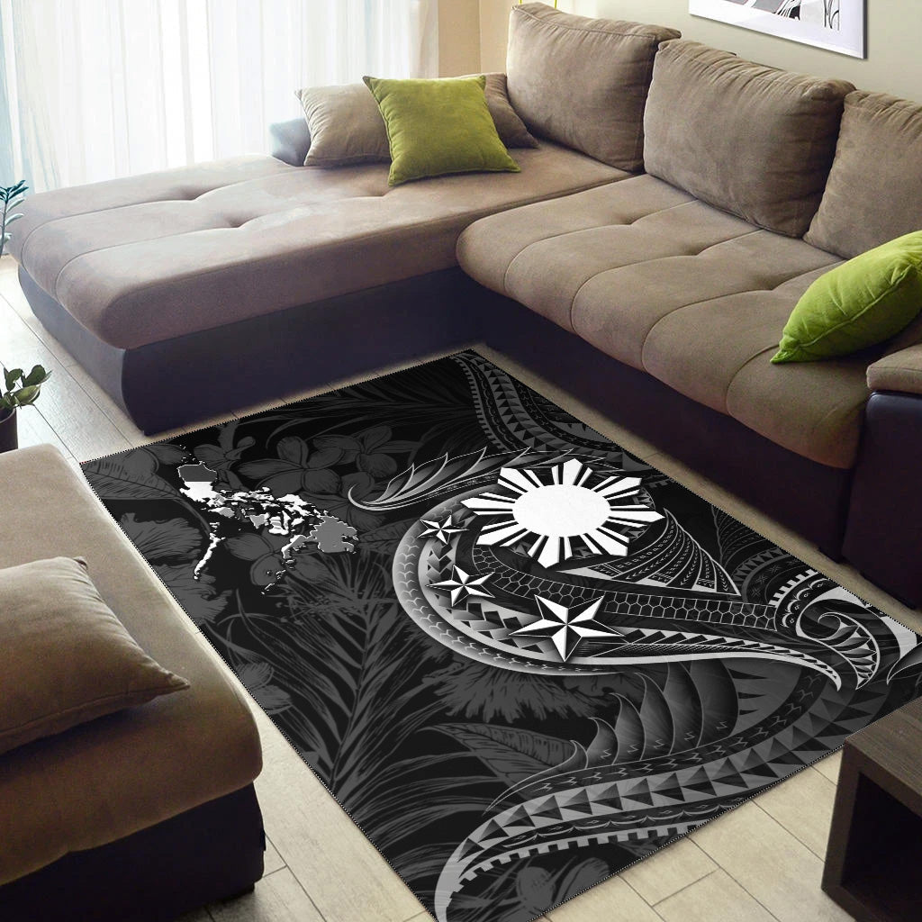 Philippines Filipinos Area Rug Philippines Sun Tribal Patterns Tropical Flowers Curve Style-Myprintsy
